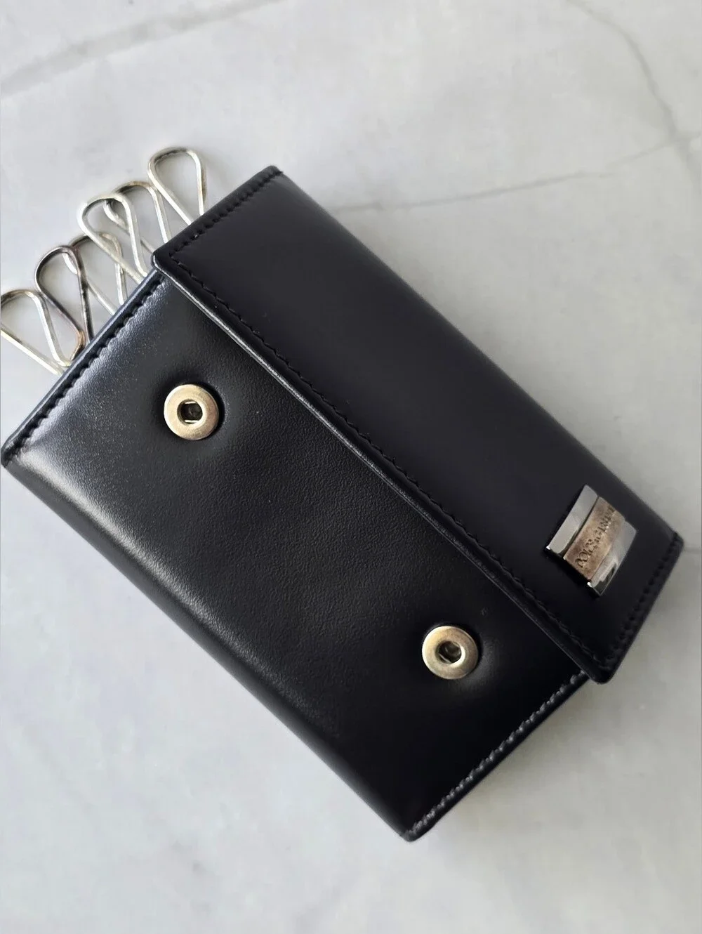🔑Dolce & Gabbana Black Leather 6 Key Holder